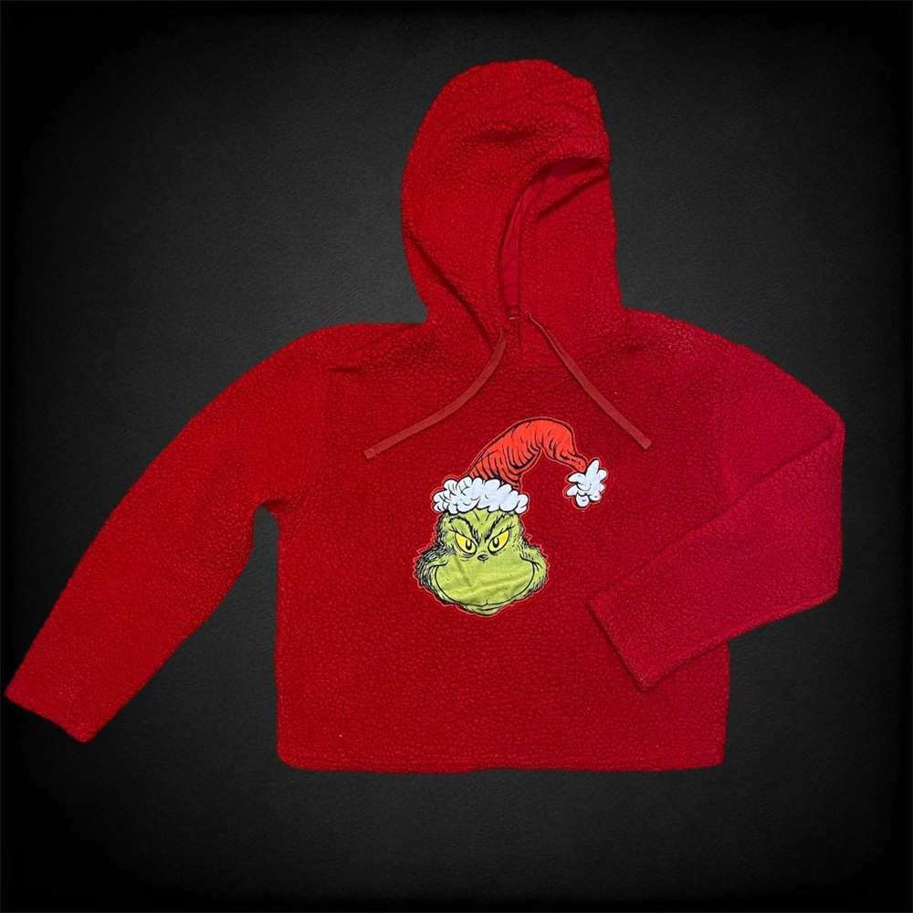 The Grinch Fuzzy Red Christmas Hoodie